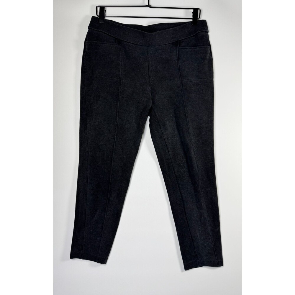Eileen Fisher Pants Womens Medium Washed Gray Black Tencel Stretch Ponte Ankle